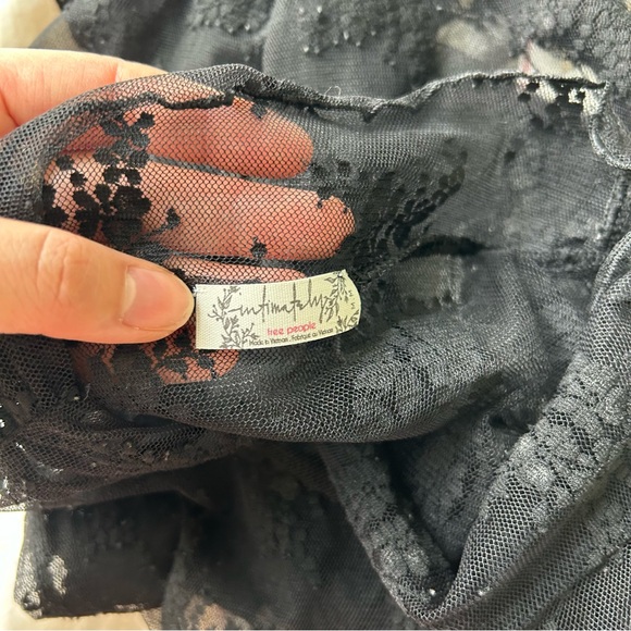 Black Free People Intimately Solid No Lace/Mesh Top- M - Picture 6 of 7